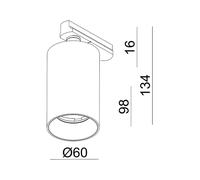 Deko-Light riel trifásico spot Can, blanco, aluminio, GU10, orientable