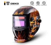 DEKO-Máscara de Soldadura eléctrica, equipo de soldadura con oscurecimiento automático, lentes de soldadura, rango ajustable, casco para máquina de soldadura MIG MMA MZ236