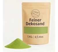 Deko-Sand apfelgrün als farbige Streudeko - 5 kg kleine Deko-Steine Ø 0,5 mm für Gläser, Vasen