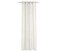 Deko Trends Cortina con ojetes, Tela, Blanco, 245.0x137.0x245.0 cm