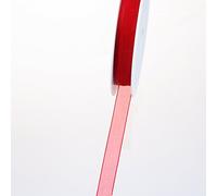Deko und Band 53736 - Cinta de Organza con Flecos - 15 mm 50 m Col. 65 Rojo - 53736 - 15 - 50 - 65