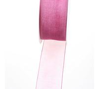 Deko und Band 53736 Cinta de Organza con Flecos - 38 mm 50 m Col. 55 Erika - 53736 - 38 - 50 - 55