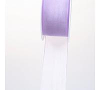 Deko und Band 53736 - Cinta de Organza con Flecos - 38 mm 50 m Col. 82 Lavanda - 53736 - 38 - 50 - 82