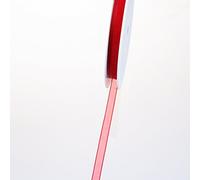 Deko und Band 53736 - Cinta de Organza con Flecos - 7 mm 50 m Col. 65 Rojo - 53736 - 7 de 50 - 65