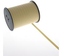 Deko und Band Cinta de poliéster Resistente a la Intemperie con Vetas de Madera - Crema - 7 mm - Rollo de 250 m - 35