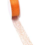 Deko und Band Spiderweb Banda Decorativa - 3 cm Naranja - Rollo 25 m - 67 018 de R 30