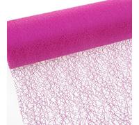 Deko und Band Spiderweb - Mesch - Camino de Mesa - Mesa Banda - 30 cm Rosa - Rollo 25 m - 67 019 de R 300