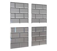 DekoArte - Espejos Decorativos de Pared 30x30cm 4 Piezas AZULEJO MENFIS - Espejo Adhesivo de Cristal Moderno y Elegante.