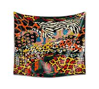DekoArte TP37 - Tapiz Moderno De Pared Impresión Artística Digitalizada | Tela poliéster 100% decoración para Tu Salón o Dormitorio | Estilo Multi Animal Print Tonos Neutros| 150 x 130 cm