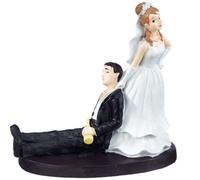 Dekoback 02-08-00146 - Figura de Novios para Tarta Nupcial, diseño de Novio Borracho