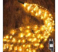 Dekofun Luces Árbol Navidad 1M 100 LED Luzes Cascada con Enchufe, Temporizador, 8 Modos Guirnalda Árbol Navidad Impermeable Luces de Hadas Navideñas para Interior Exterior Jardin Decoración