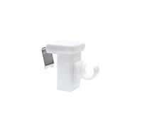 Dekohaken24 Ganchos decorativos para ventanas, 10 unidades, color blanco - Grosor de la ventana: 10-27 mm. Ideal para colocar barras de cortina de hasta 10 mm de diámetro