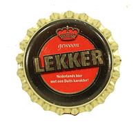 Dekohelden24 100 tapas de botella Lekker cerveza