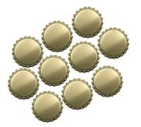 Dekohelden24 1000 Metal, chapas de Corona para embotellado, para Botellas estándar, aptas para Alimentos, en Oro, Dorado