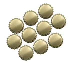 Dekohelden24 1000 Metal, chapas de Corona para embotellado, para Botellas estándar, aptas para Alimentos, en Oro, Dorado