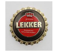 Dekohelden24 500 chapas de cerveza Lekker, sin perforar, para preparar cerveza y cerrar.