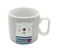 Dekohelden24 940332 - Taza infantil con asa, diseño de oso y texto en alemán (6,8 x 7,4 cm, capacidad 150 ml, porcelana)