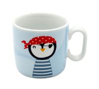 Dekohelden24 940333 - Taza infantil con asa, diseño de pirata, 6,8 x 7,4 cm, capacidad de 150 ml, porcelana, 940333