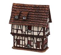 Dekohelden24 Casa de Aceite Ligero y perfumado, casita de cerámica, casa 14