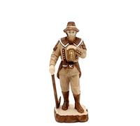 Dekohelden24 Casa de montaña Tallada a Mano con Herramientas y lámpara/Vela barnizada con Base de 10 cm Aprox