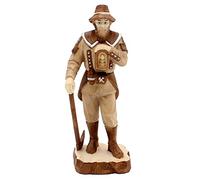 Dekohelden24 Casa de montaña Tallada a Mano con Herramientas y lámpara/Vela barnizada con Base de 13 cm Aprox