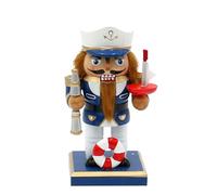 Dekohelden24 Cascanueces de Madera capitán en Azul y Blanco L/B/H 9 x 7 x 16 cm