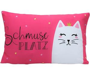 Dekohelden24 Cojín Decorativo con diseño de Gato, 40 x 13 x 23 cm, 100% algodón