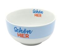 Dekohelden24 Cuenco de desayuno - Cuencos de porcelana, diseño con texto en alemán Schön a. Tamaño: 13 x 6,5 cm, apto para lavavajillas.
