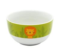 Dekohelden24 Cuenco infantil para cereales y frutas, diseño de león con texto en alemán (5,8 x 11 cm, 250 ml, porcelana, 11 cm)
