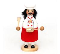 Dekohelden24 Dekohelden24-Figura Decorativa Delantal Rojo, Aprox. 20 cm, Madera, Diseño de Cocinero