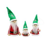 Dekohelden24 Fieltro/Textil Papá Noel ayudante como Colgante de árbol/Colgante en Juego de 3 Unidades, tamaño Entre 5 y 12 cm.