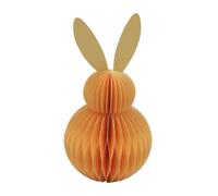 Dekohelden24 Gran Abeja, decoración Panal Seda, Papel/cartón, magnético. Contenido: 1 Unidad, 11 x 11 x 20 cm, Conejo de Pascua Amarillo, 20 cm