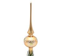 Dekohelden24 Lauschaer - Adornos para árbol de Navidad (28 cm), Color Blanco