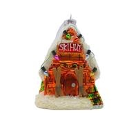 Dekohelden24 Lauschaer Lauscha - Bolas de Navidad para árbol de Navidad (8 x 7 x 11 cm), Color Blanco