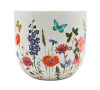 Dekohelden24 Macetero de cerámica, diseño de Prado de Flores, 17 x 16 x 17 cm