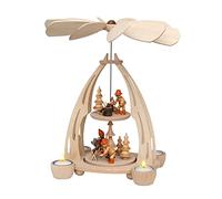 Dekohelden24 Pirámide de Mesa mágica Figuras de Invierno, Aprox. 35 cm, Madera