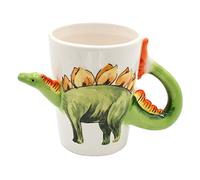 Dekohelden24 OOB-788319-Stego - Taza de café (cerámica, 11 x 7 cm, 300 ml), color verde y amarillo
