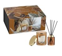 Dekohelden24 Regalo de vela perfumada de alta calidad y difusor, regalo listo para mujeres, set de regalo para empleados, set de regalo para mujeres, regalo de vela de alta calidad, 23 x 17 x 10 cm