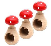 Dekohelden24 Set de 3 Cascanueces Rojos en Madera, tamaño Aprox. 10 x 6 cm.