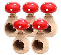 Dekohelden24 Set de 5 Cascanueces Rojos en Madera, tamaño Aprox. 10 x 6 cm.