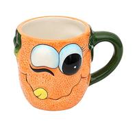 Dekohelden24 Taza de café de cerámica, diseño de naranja, tamaño H : 9 x 12 cm 22277-A