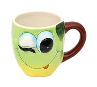 Dekohelden24 Taza de café de cerámica, tamaño de manzana, 9 x 12 cm, 222277-B verde