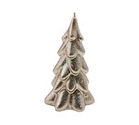 Dekohelden24 Vela árbol de Navidad, Vela de Figura como árbol de Navidad, Vela para árbol de Navidad, Vela para árbol de Navidad en Capuchino con Purpurina, Hecha a Mano, tamaño: