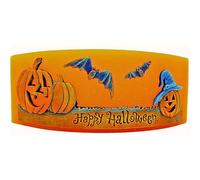 Dekohelden24 Vela XXL como farolillo, decoración de Halloween, calabaza, vela de calabaza de Halloween, portavelas, decoración otoñal, 27 x 11 x 10 cm aprox.