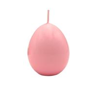 Dekohelden24 XXL, Cera en Forma, Vela Decorativa de Pascua como Huevo en Rosa Pastel, 7 x 7 x 10 cm, XL einzeln