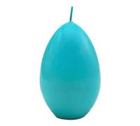 Dekohelden24 XXL, Pascua, Forma, Vela de Cera Decorativa como Huevo en Azul Claro, 8 x 8 x 12 cm, 12 cm