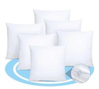 Dekohome Relleno de Cojín de Fibra Hueca Siliconada de Alta Recuperación, Indeformable, Suave, Mullido, Antialérgico, Antipolillas, Cojín para Sofá o Cama para Casa, 6 Cojines 40 x 40 cm