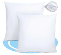 Dekohome Relleno de Cojín de Fibra Hueca Siliconada de Alta Recuperación, Indeformable, Suave, Mullido, Antialérgico, Antipolillas, Cojín para Sofá o Cama para Casa, 2 Cojines, 50 x 50 cm