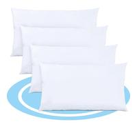 Dekohome Relleno de Cojín de Fibra Hueca Siliconada de Alta Recuperación, Indeformable, Suave, Mullido, Antialérgico, Antipolillas, Cojín para Sofá o Cama para Casa, 4 Cojines, 50 x 70 cm