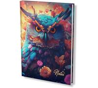 Dékokind® Hardcover Notizbuch A4 Kariert mit 150+ Seiten: Mit Seitenzahlen, Inhaltsverzeichnis, C-1469 [Eule], 90 g/m² Papier, 1 Stk